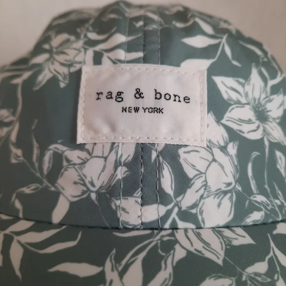 Revolve Rag & Bone Addison Leaf Green floral ripstop baseball hat